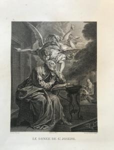 LE SONGE DE S.t JOSEPH - Fratelli LANGLOIS - Grabado a Buril
